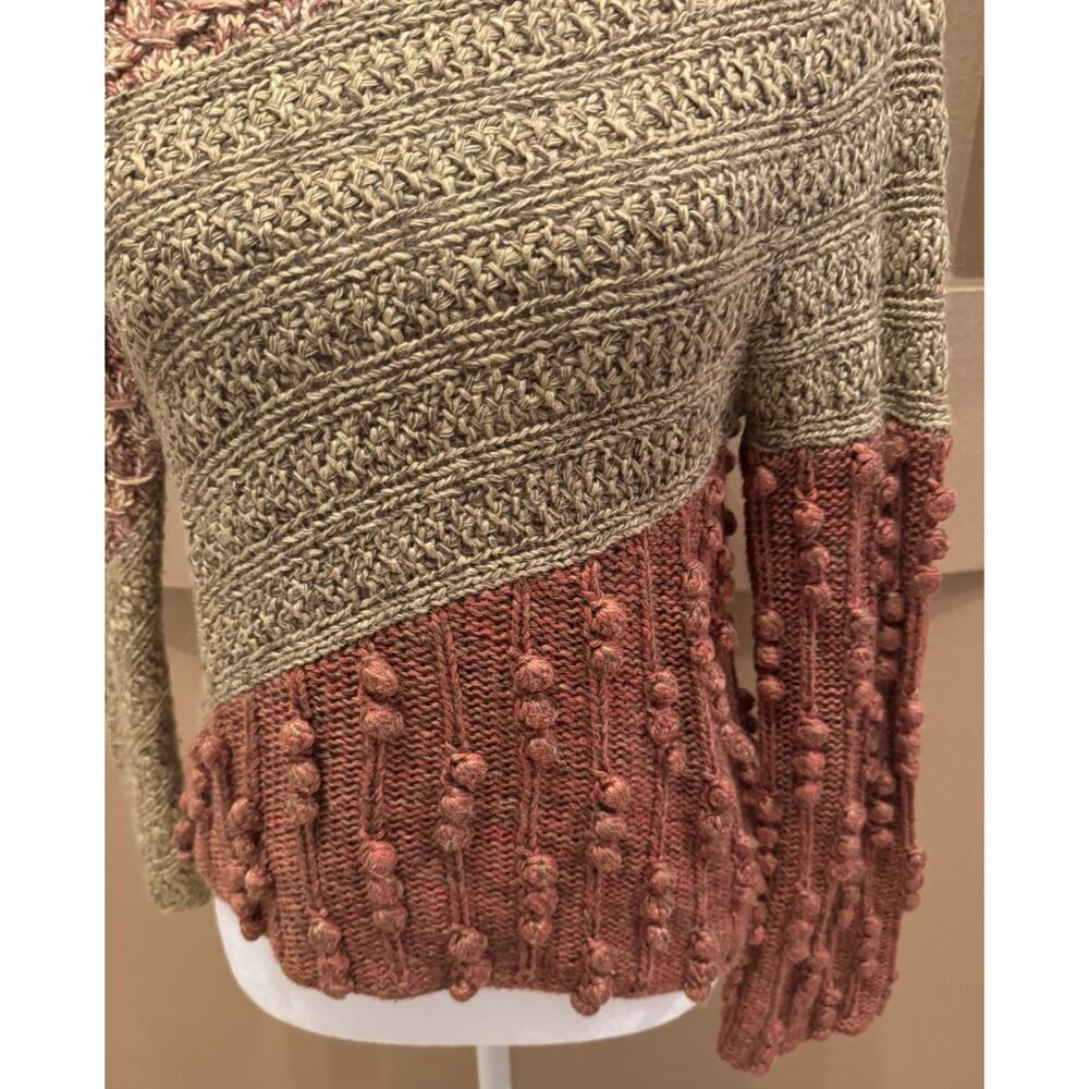 Sigrid Olsen Hand Knitted Sweater Women’s Multicolor Silk Alpaca Size PS - Picture 2 of 8
